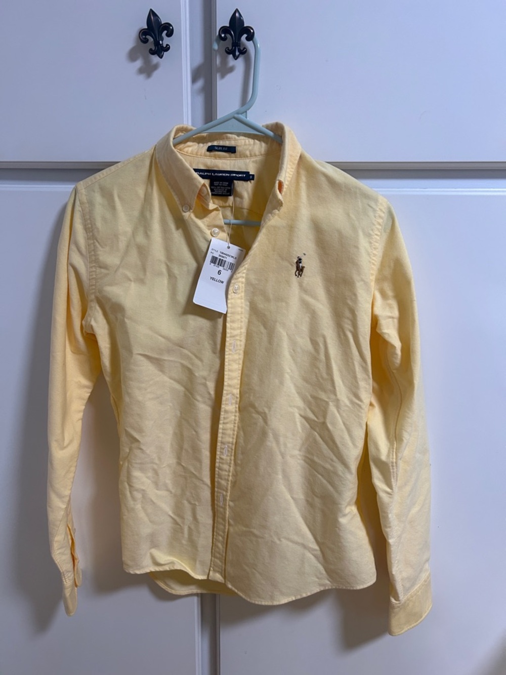 Polo by Ralph Lauren Pale Yellow Button-Down Oxford Shirt